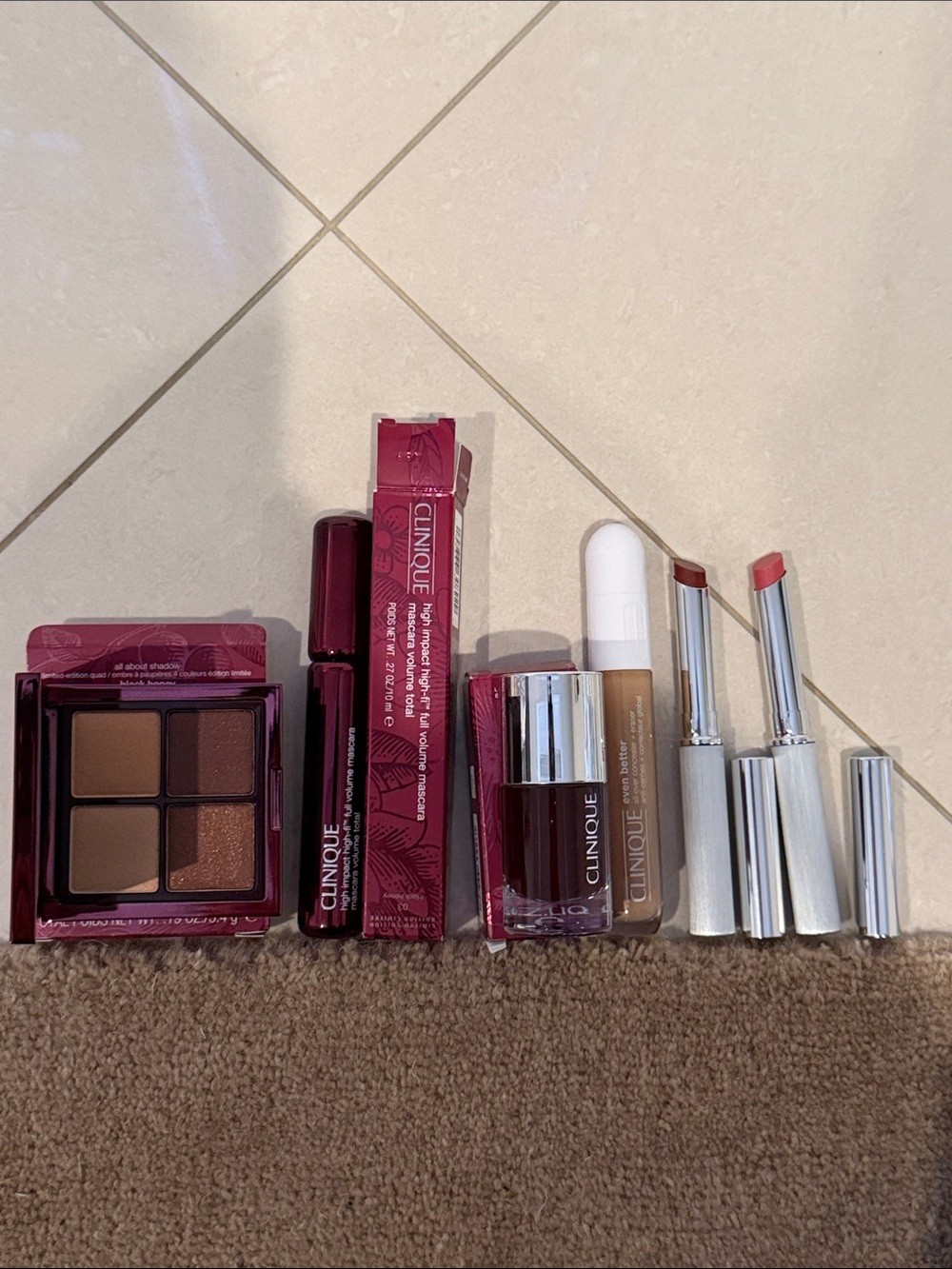 Clinique Eyeshadow Quad & Lip Pair — Brown Neutrals & Soft Pink